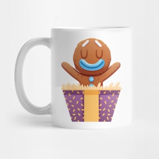 Christmas Sticker, Ginger Man Sticker Mug